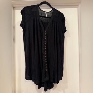 Women’s Free People Black Button-Down Top